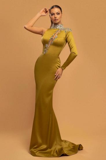 Evening Dresses Long Gold | Glitter prom dresses with sleeves