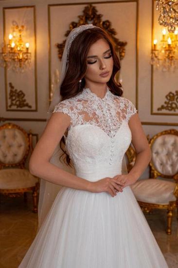 Modern wedding dresses A line | Wedding dresses with lace_4