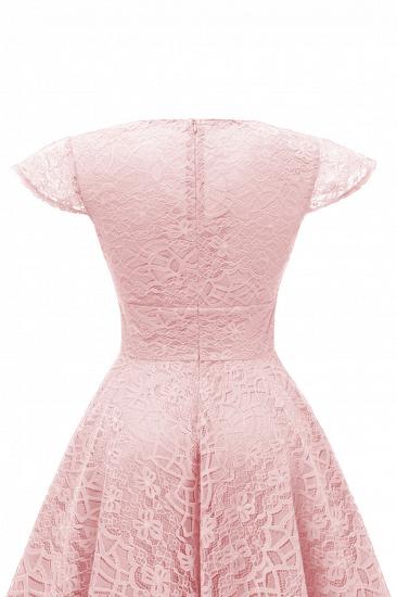 Elegante Spitze Vintage Rockabilly Kleid | Schöne V-Ausschnitt Damen Kleider A-Linie_11