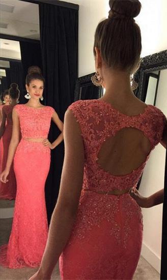 Halter Lace Two Piece Prom Dress Gorgeous Beading 2022 Formal Occasion Dress