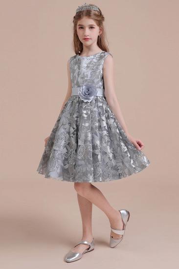 Spring A-line Tulle Flower Girl Dress | Bow Sleeveless Little Girls Pegeant Dress Online_7