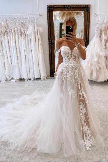 Gorgeous Wedding Dresses With Lace | A Line Wedding Dresses Cheap