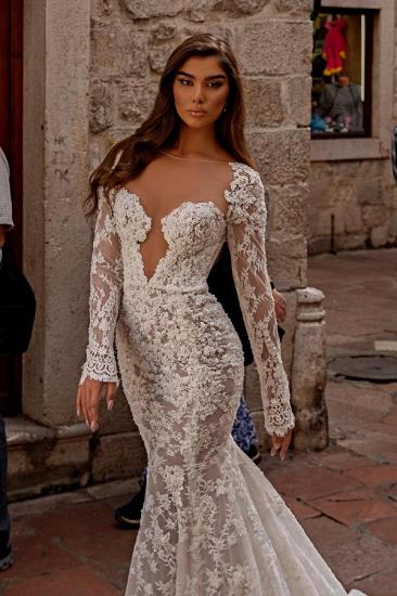 Modern Wedding Dresses Cream | Wedding dresses mermaid lace_5