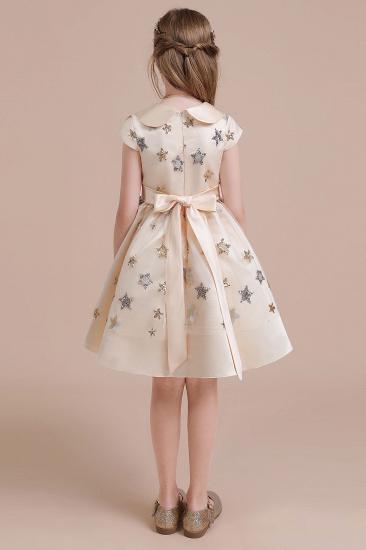 Pretty Cap Sleeve Tulle Flower Girl Dress | Star Sequins Little Girls Pegeant Dress Online_3