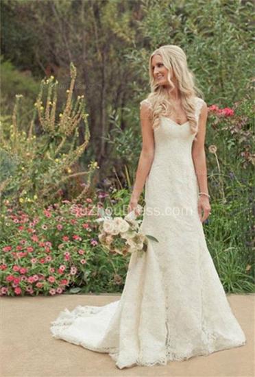 Full Lace Wedding Dresses 2022 Cap Sleeve Mermaid Court Train Zipper Charming Bridal Gowns