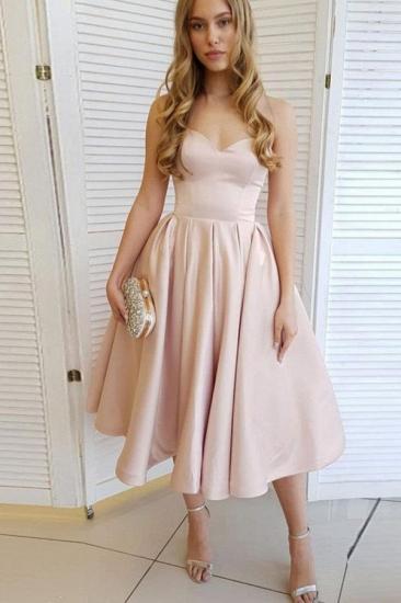 Shining Pearl pink ankle length Short Homecoming Dresses_1