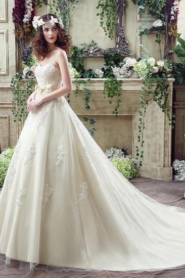 Sweetheart Lace Ball Gown Wedding Dress Tulle Lace-Up 2022 Bridal Gown_2