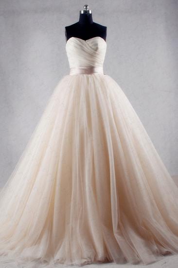 TsClothzone Ball Gown Strapless Sweetheart Tulle Wedding Dress Sweetheart Sleeveless Ruffles Bridal Gowns Online_1