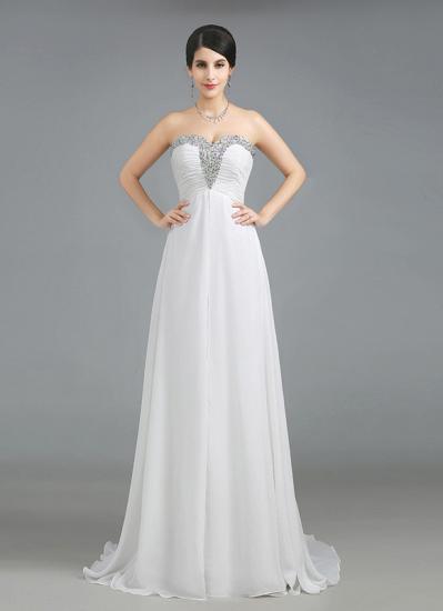 A-Line Crystal Sweetheart Chiffon Long Evening Dress with Rhinestones Popular Lace-up Empire Prom Dress_4