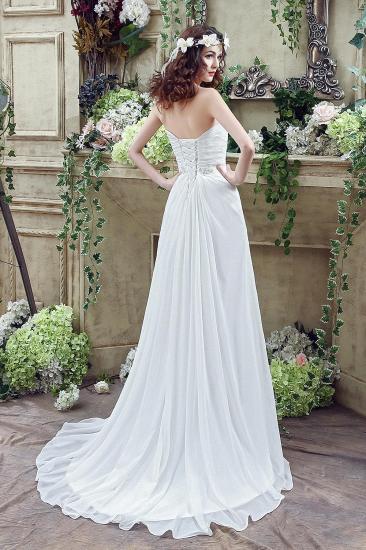 Gorgeous Chiffon Sweetheart Bridal Dress Side Slit Wedding Dress On Sale_4