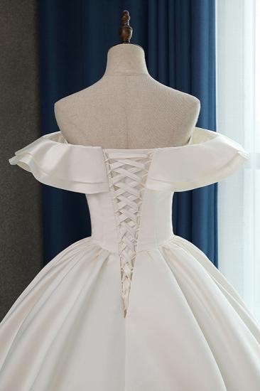 TsClothzone Stylish Strapless Sweetheart Satin Wedding Dress Ruffles Sleeveless Ball Gowns Bridal Gowns On Sale_6