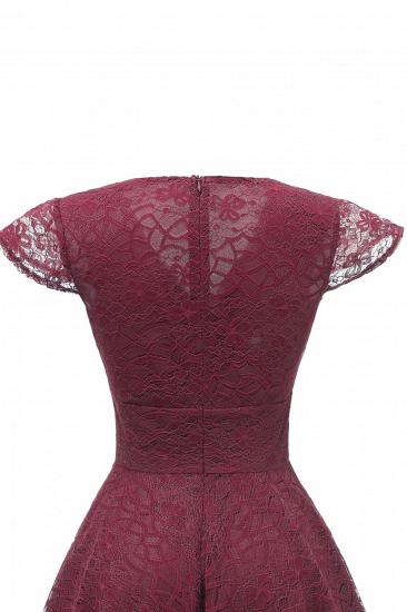 Elegante Spitze Vintage Rockabilly Kleid | Schöne V-Ausschnitt Damen Kleider A-Linie_14