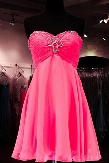 Wassermelonen-Schatz-kurzes Heimkehr-Kleid 2022 Perlen-preiswertes Tanzparty-Kleid_1