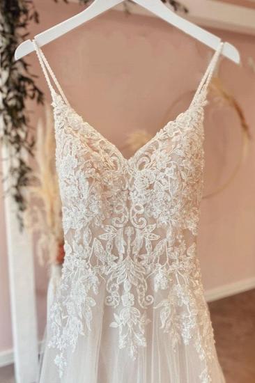 Beautiful A-Line Lace Wedding Dresses_3