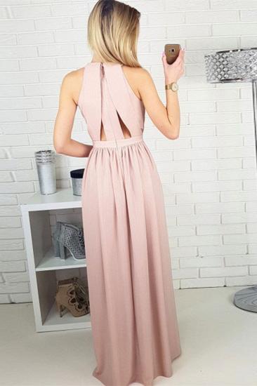 Simple A-line Sleeveless Evening Dresses 2022 | Side Slit Ruffles Party Dresses_3