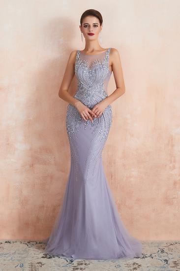 Chipo | Luxury Illusion neck Lavender White Beads Prom Dress Online, Expensive Low back Column Evening Gowns_8