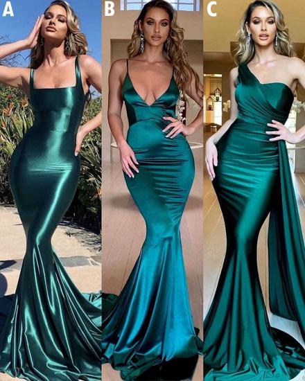 Sexy Jade Green Ruffles Prom Dress Mermaid_1