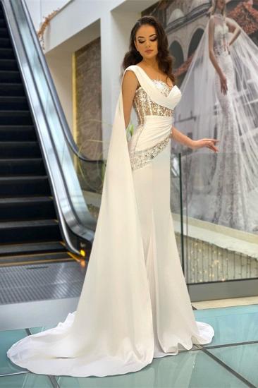 Beautiful evening dresses with glitter | Homecoming Dresses Long White_2