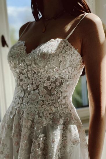 Beautiful Wedding Dresses A Line Lace | Wedding Dresses Cream Cheap_3