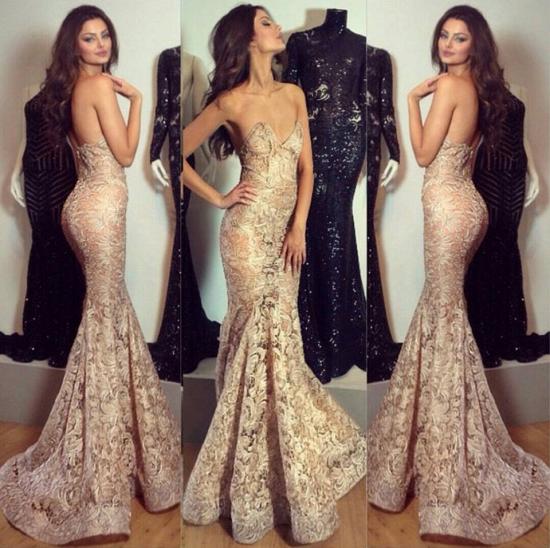 Stylish Sexy 2022 Evening Dress Mermaid with Lace Appliques Charming Party Dress_2