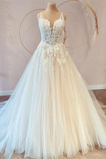 Gorgeous wedding dresses A line | Wedding dresses with lace_1