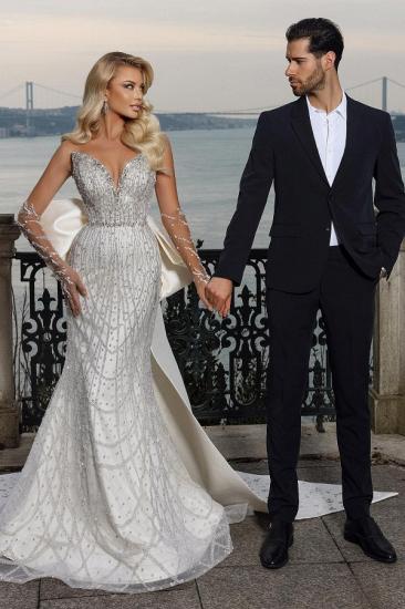 Extravagant wedding dresses with glitter | Mermaid wedding dresses lace