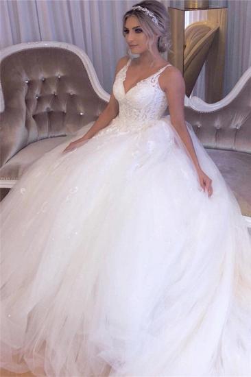 A-line Lace Ball Gown Wedding Dresses | Gorgeous Bridal Gowns_4