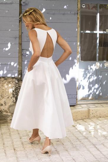Chic Satin V-Ausschnitt Anke Länge formelles Kleid ärmelloses Abendgesellschaftskleid mit Seitentaschen Kleid für den täglichen Gebrauch_2