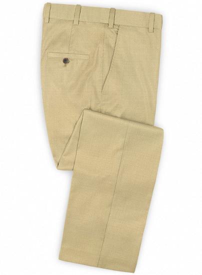 Fashionable and sophisticated beige wool pants