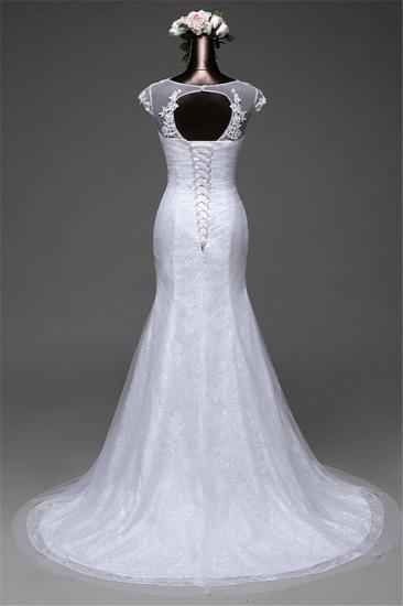 TsClothzone Glamorous Lace Jewel White Mermaid Brautkleider mit Perlenstickerei Online_3