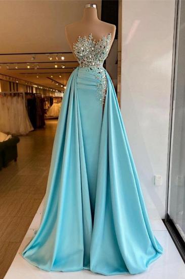 Sexy Sleeveless Sparkling Sequin Mermaid Ball Gown w/ Detachable Train_1