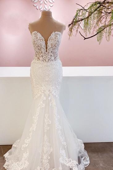 Wedding dresses mermaid lace | Wedding dresses heart neckline_1