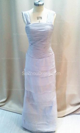 Elegantes abgestuftes silbergraues langes Chiffonkleid für die Brautmutter mit Jacke Custom Plus Size Mother Dress_2