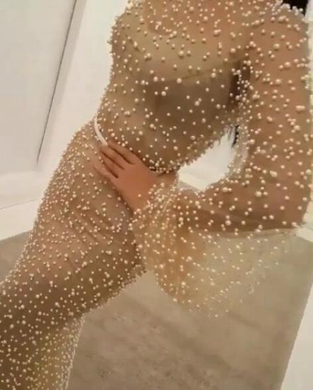 Sexy Long Sleeves Abendkleider 2022 | Günstige Mantel Perlen Abendkleider BC0932_4
