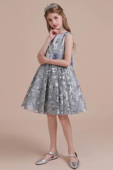 Spring A-line Tulle Flower Girl Dress | Bow Sleeveless Little Girls Pegeant Dress Online_5