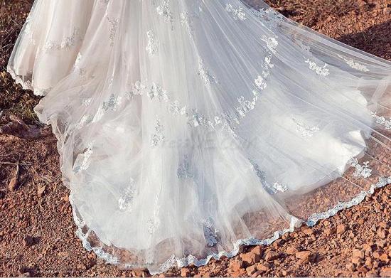Lace Sheer Straps 2022 Brautkleider Kathedrale Schleppe Sweetheart Lace-Up Brautkleider_6