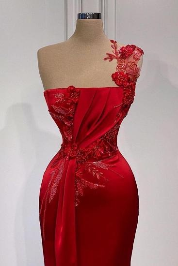 Wunderschönes rotes langes Meerjungfrau-Abendkleid | Glitzer-Abschlussballkleid_2