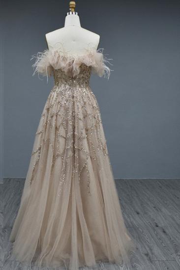 Champagne evening dresses long glitter | Prom Dresses Evening Wear Online_4
