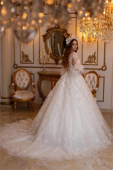 Elegant Wedding Dresses A Line Lace | Wedding dresses with sleeves_4