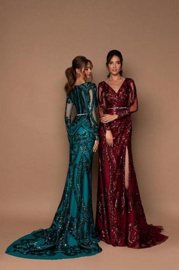 Beautiful evening dresses long glitter | Black prom dresses with sleeves_2
