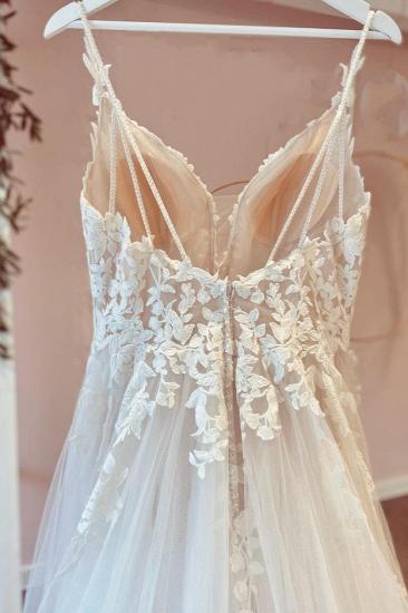Simple wedding dresses A line | Wedding dresses with lace_4
