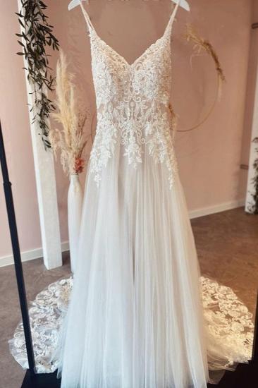 Beautiful A-Line Lace Wedding Dresses_1