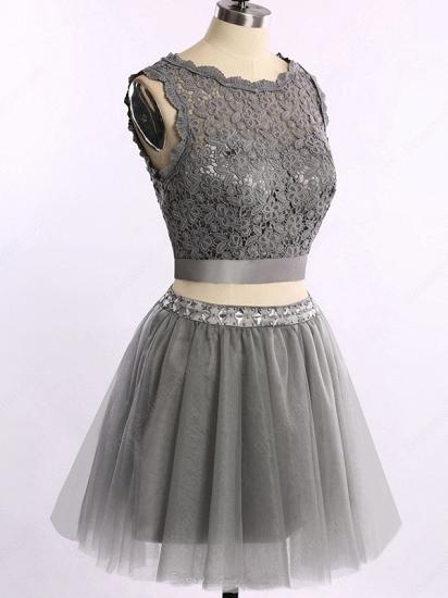 Cute Two Piece Short Cocktail Dresses New Arrival Lace Mini Homecoming Gowns_4