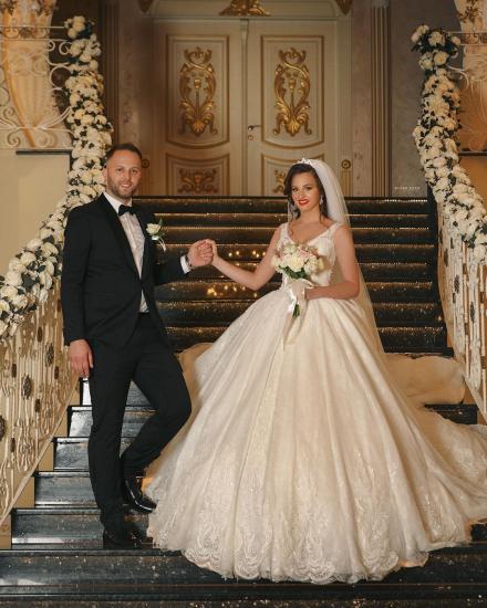 Luxus-Hochzeitskleid mit Spitze Princess Glitter_3