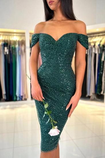 Dark Green Cocktail Dresses Party Dresses | Prom dresses short glitter