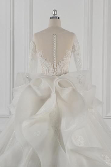 TsClothzone Gorgeous Jewel Lace Tüll Brautkleid mit langen Ärmeln Perlenstickerei Brautkleider im Angebot_7
