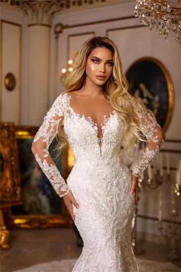 Elegant Wedding Dresses With Sleeves | Wedding dresses mermaid lace_2