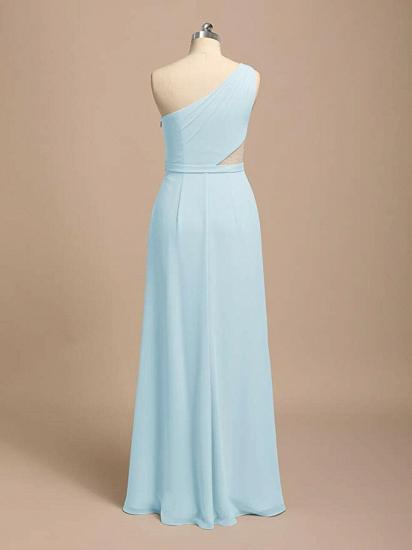 Mint Asymmetric Long  Maxi Chiffon Bridal Party Bridesmaid Dress_4