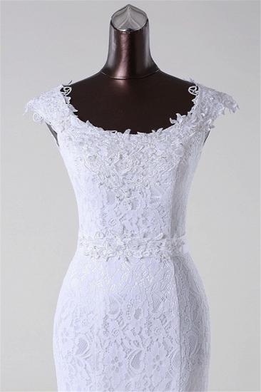 TsClothzone Gorgeous Lace Jewel Mermaid White Brautkleider mit Applikationen Online_6