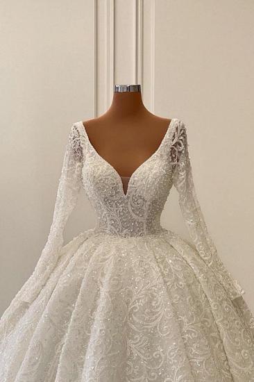 Wedding Dresses A Line Lace | Wedding dresses with sleeves_2